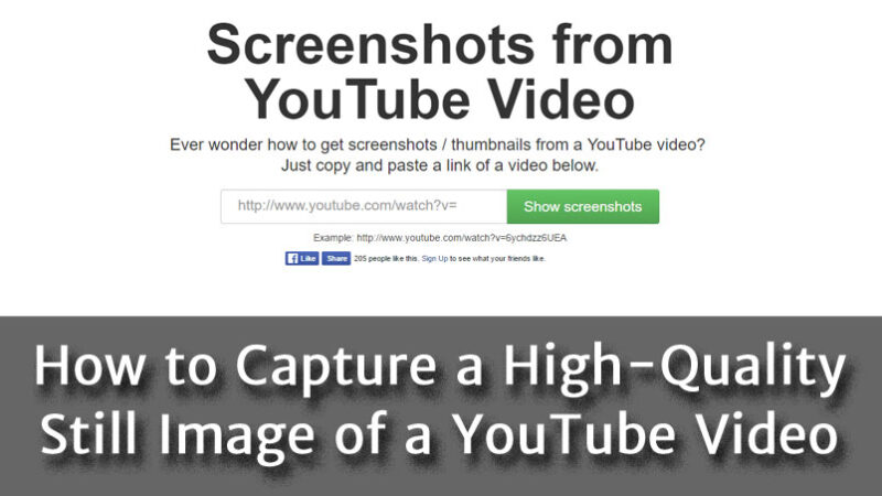 Get Screenshots From Youtube Video